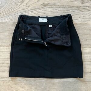 Aritzia Babaton Chisel Mini Skirt Black